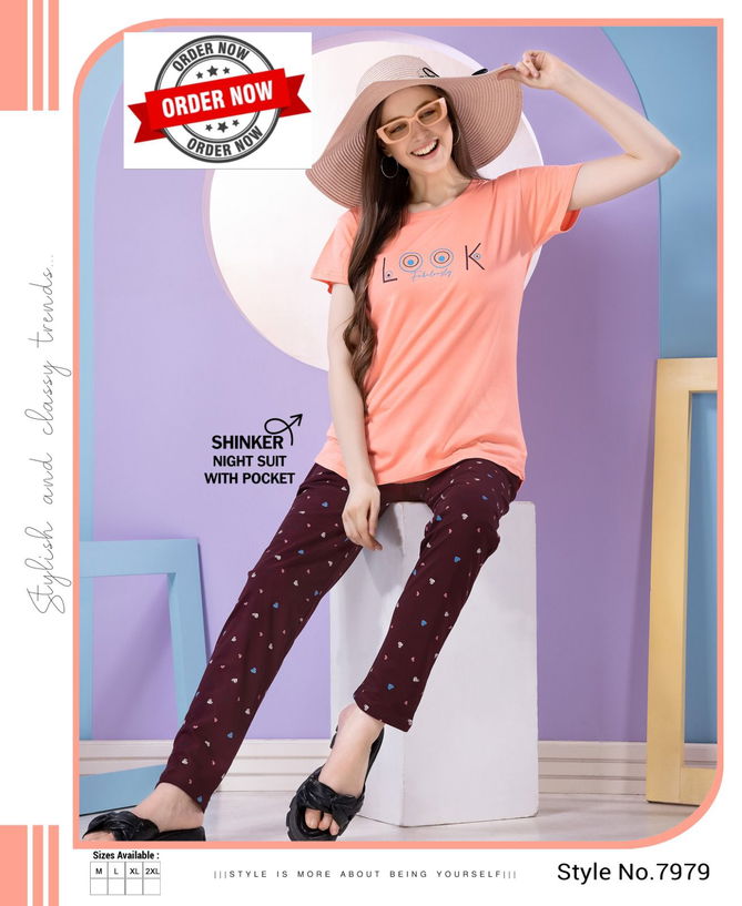 Vol Sb 589 Summer Special Shinker Hosiery Cotton Night Suit Wholesale Online 
